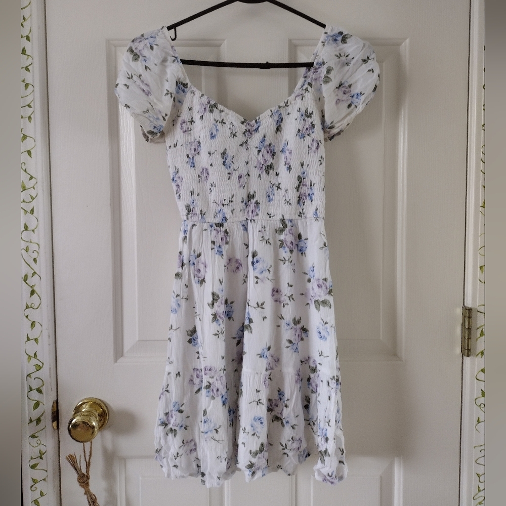 Hollister Blue & Purple Floral Mini Dress